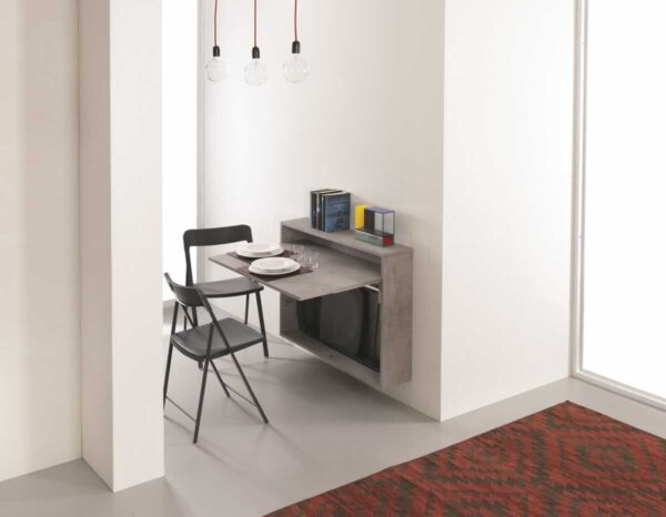 Tavolo a consolle a muro modello Bureau